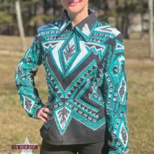 All Day  Show Jacket ~ Teal & White