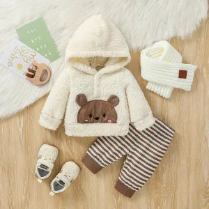 Autumn Newborn Boys Long Sleeve Cartoon Bear Sweatsuit