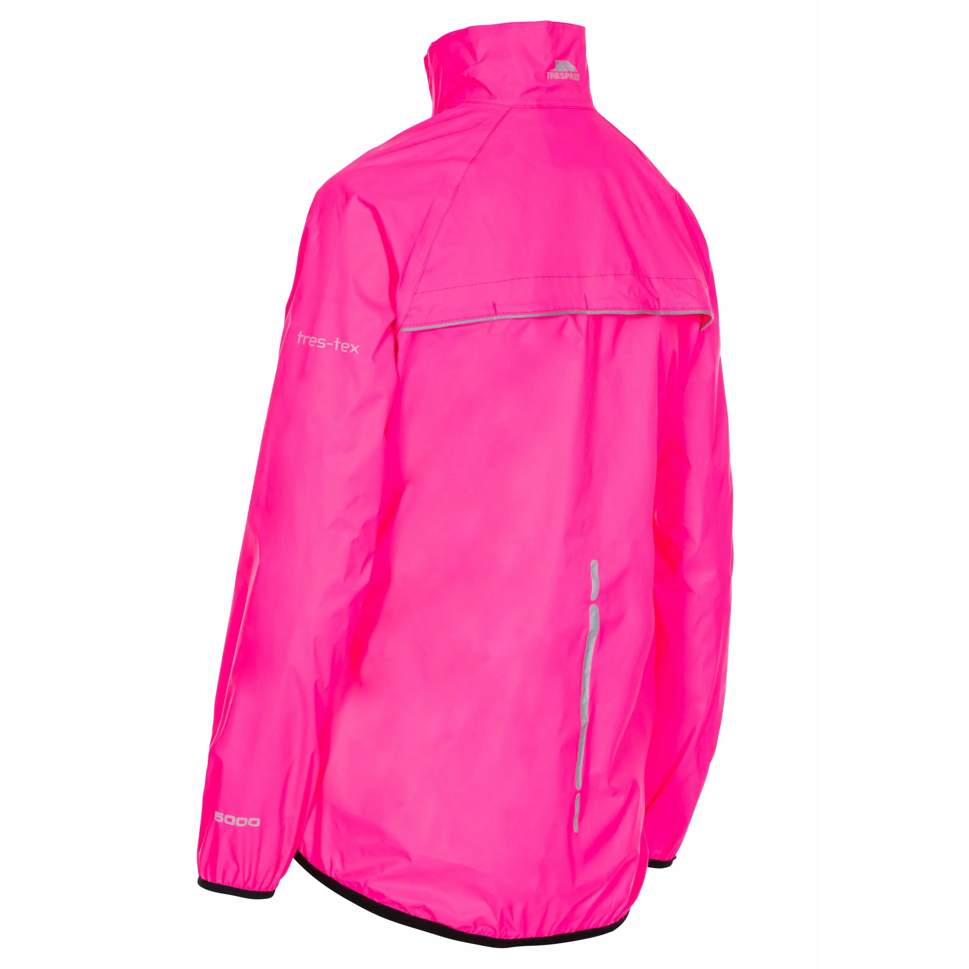 Beaming Womens Unpadded Waterproof Packaway Jacket in High Vis Pink