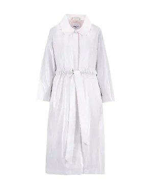 Belted slicker coat - Crisp White