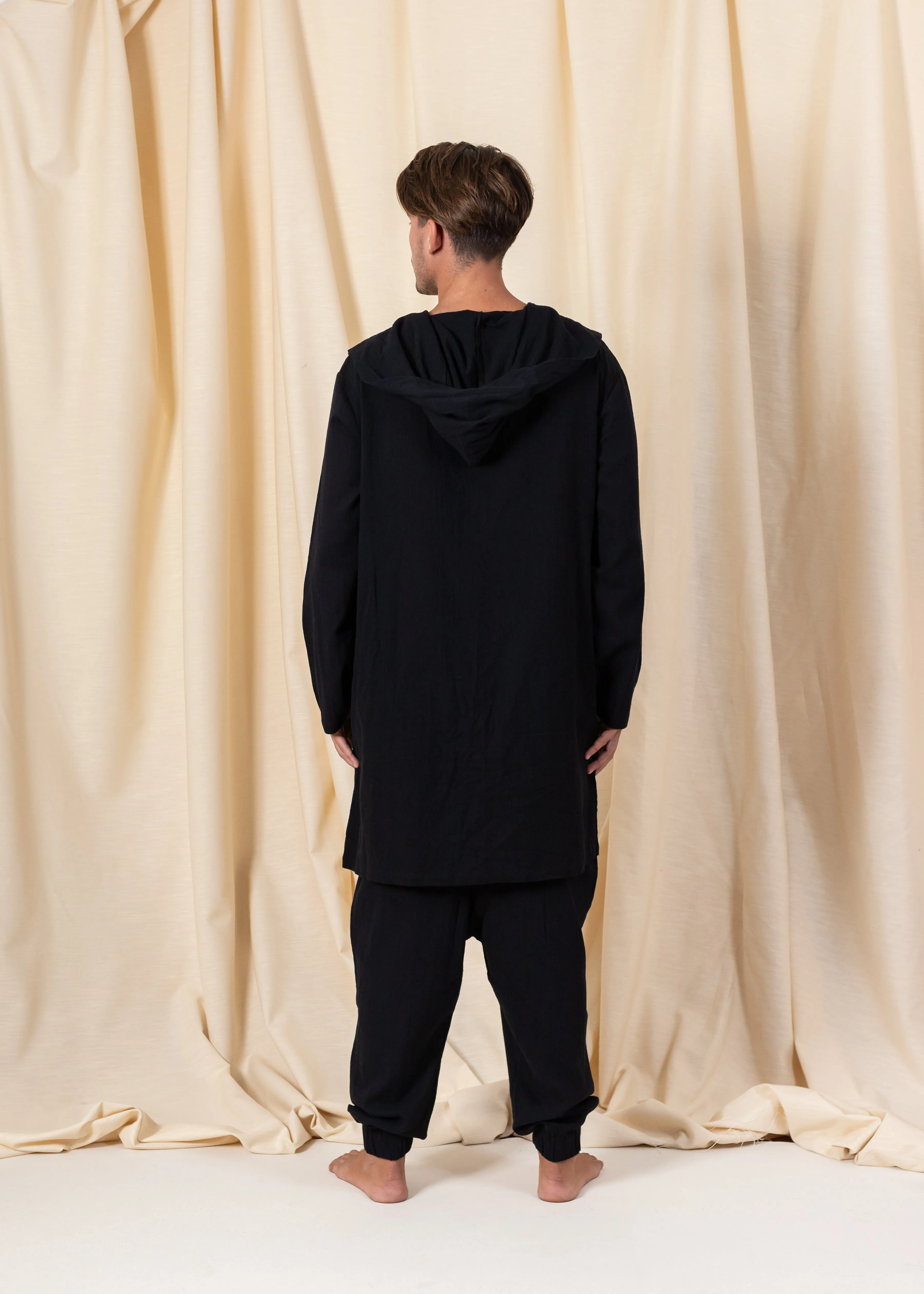 Black Bedouin Hoodie Kimono