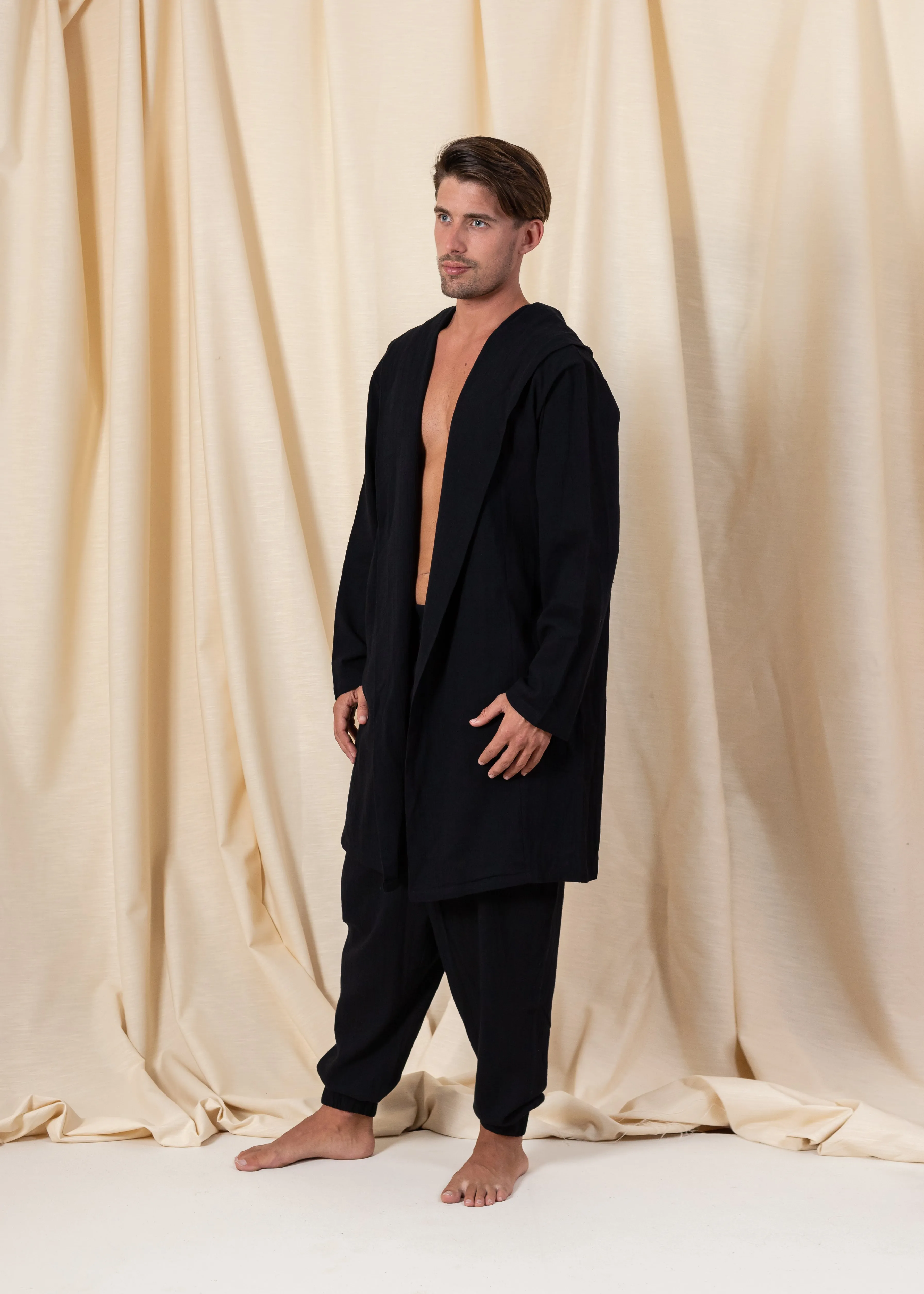 Black Bedouin Hoodie Kimono