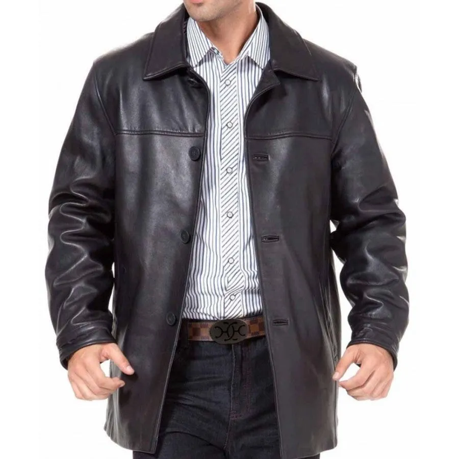 Black Car Coat for Mens