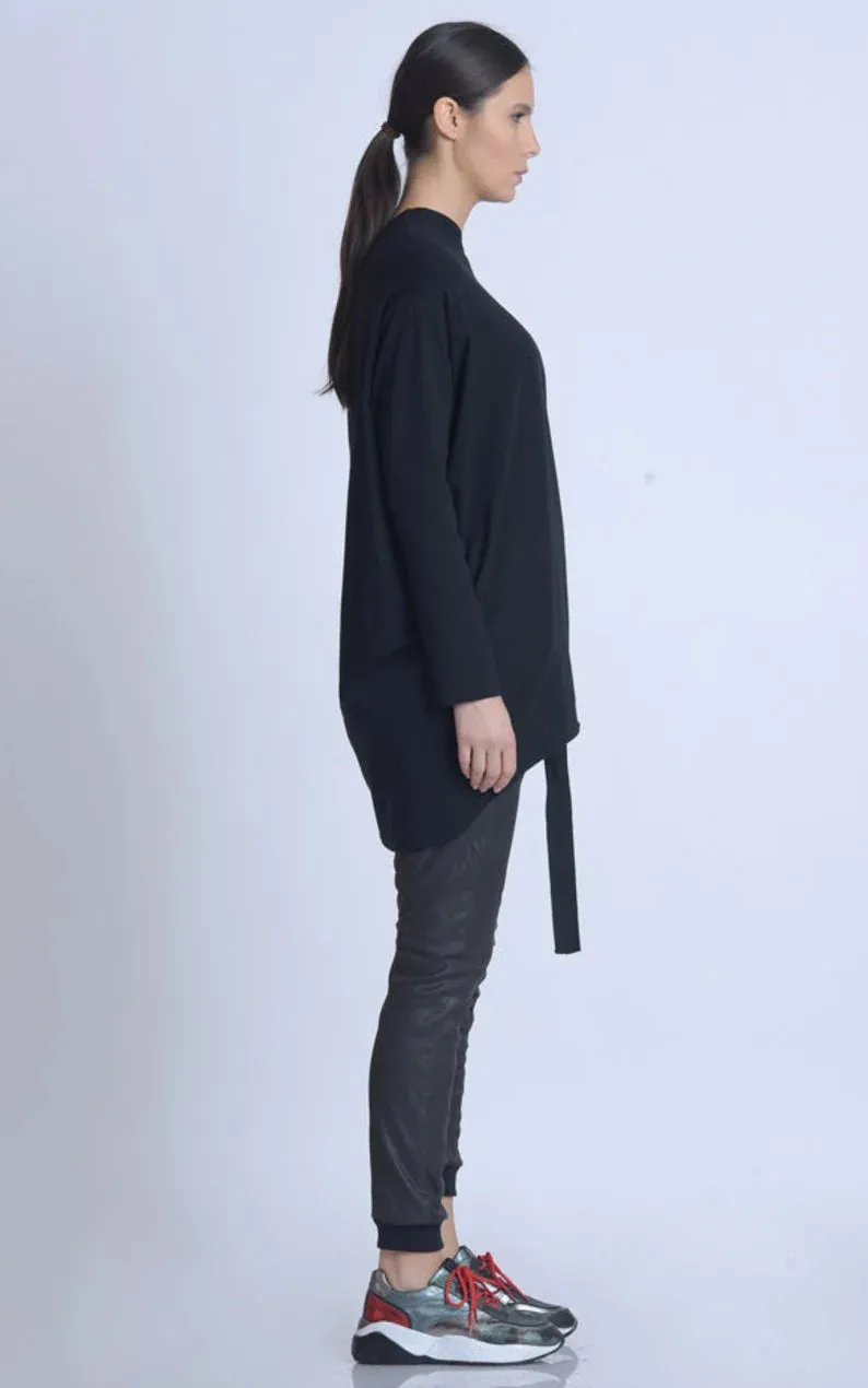 Black Suede Casual Shirt