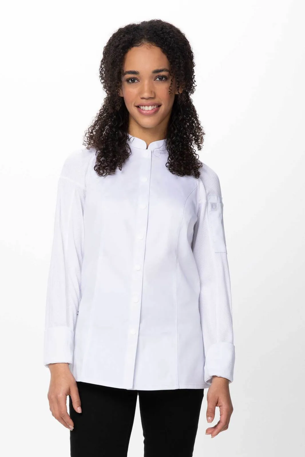 Chef Works Womens Tulum Chef Jacket- White