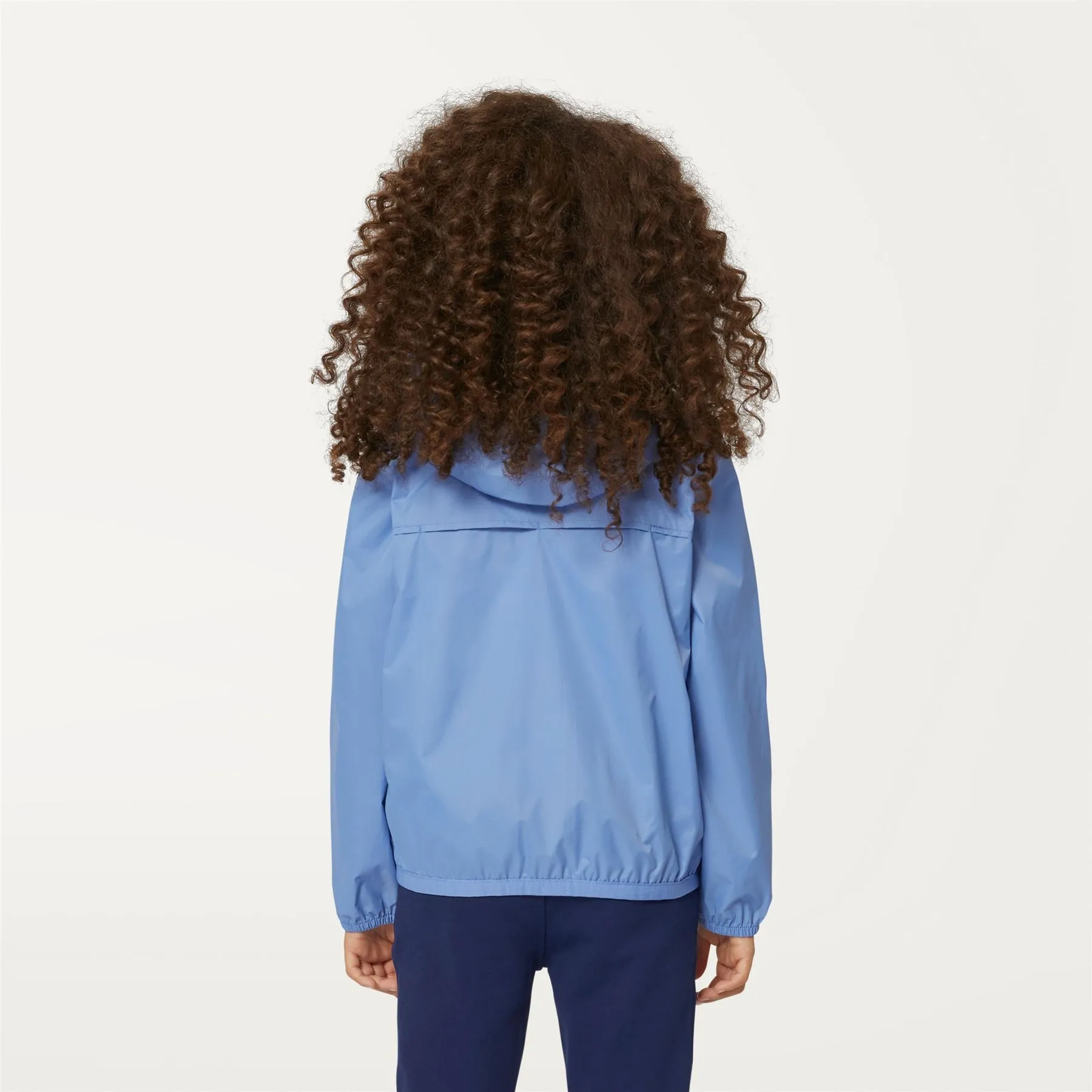 Claude - Kids Packable Full Zip Waterproof Rain Jacket in AZURE DK