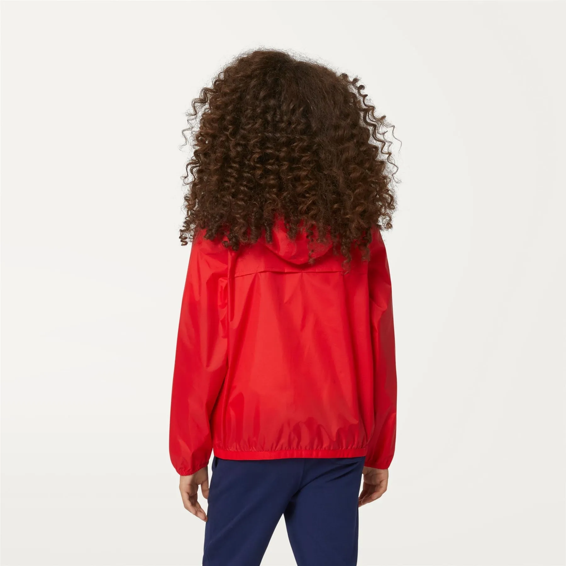 Claude - Kids Packable Full Zip Waterproof Rain Jacket in Red