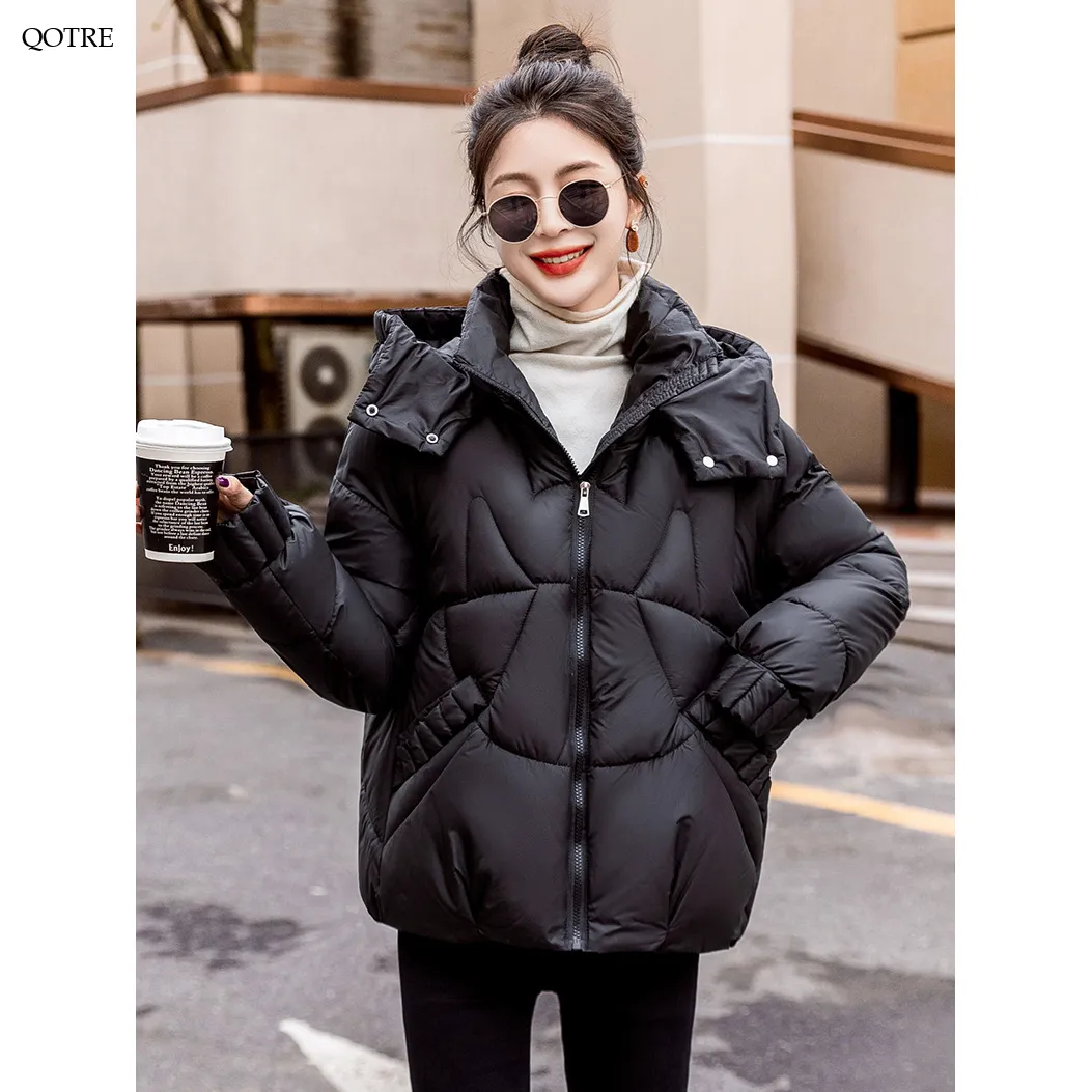 Cropped Windproof Thickened Puffer Jacket