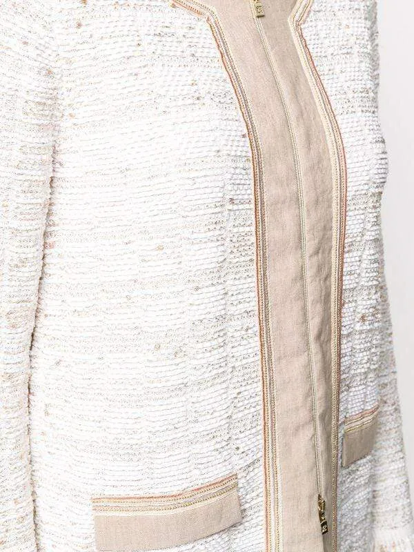 D.Exterior S Cream and Oatmeal Knitted Jacket 50543 6PHAR