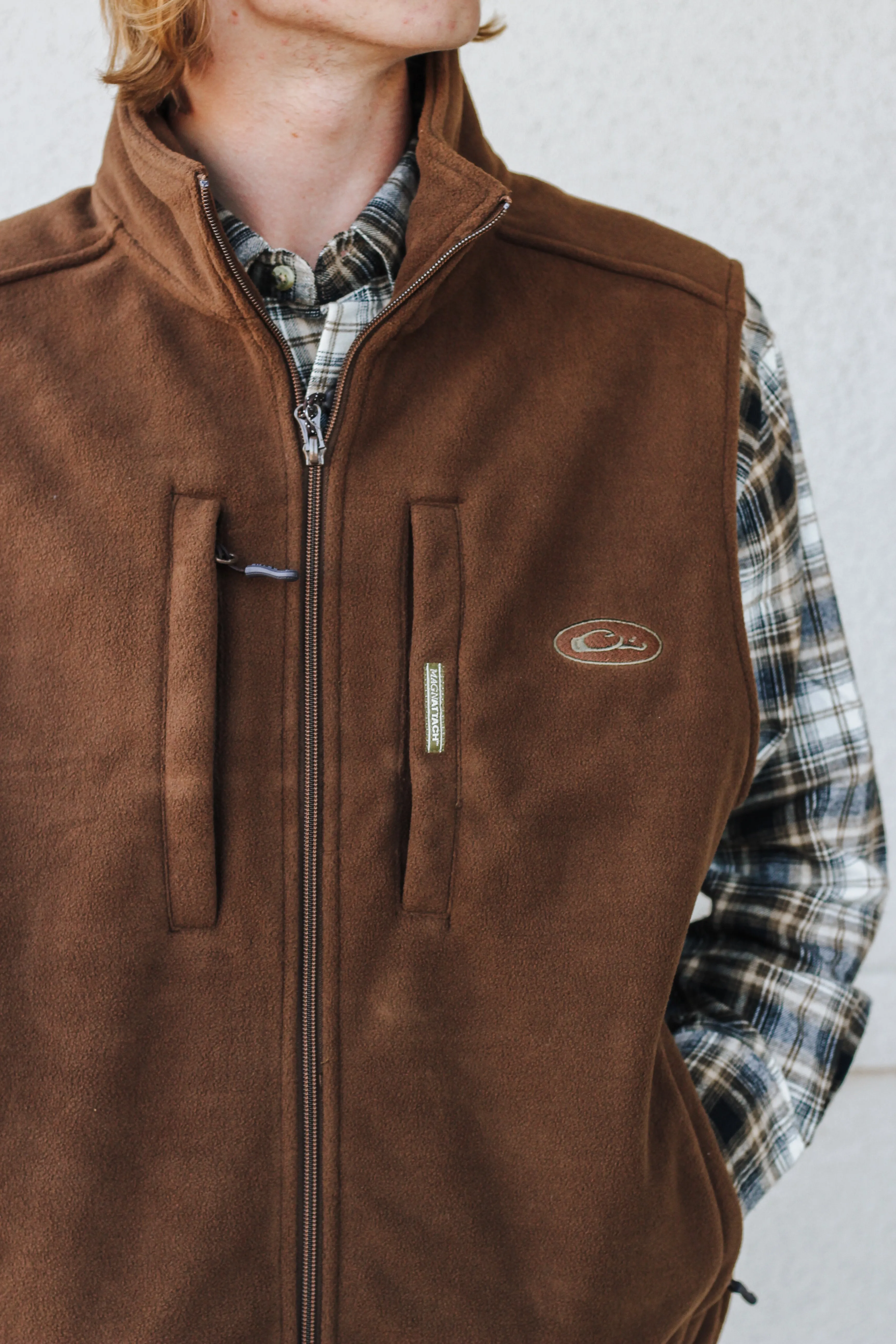 Drake Brown Solid Windproof Layering Mens Vest