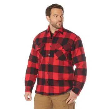 Extra Heavyweight Buffalo Plaid Sherpa Lined Flannel Shirts