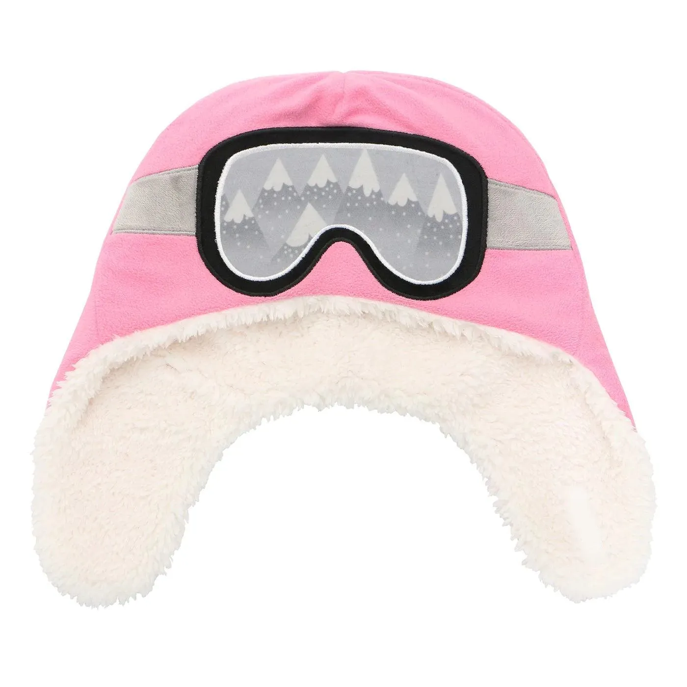 Flapjack Kids Reversible Sherpa Hat - Bear/Ski Goggles