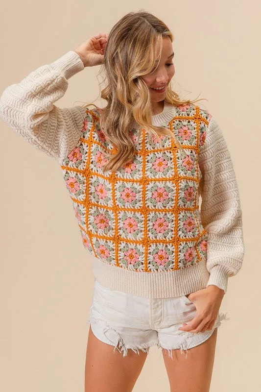 Flores Crochet Sweater