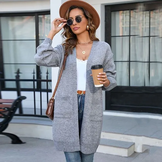 Flytonn-Fall Outfits Women Outwear Streetwear -women's outerwear women's coat Women's Loose Knitted Elegant Soft and Comfortable Cardigan Coat