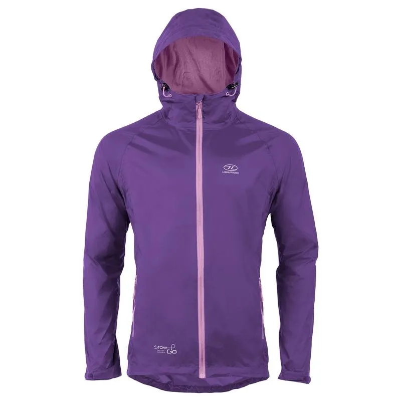 Highlander Stow & Go Women's Waterproof Pack-Away Jacket - Purple