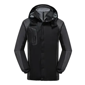 Hooded Windbreaker Coat Outdoor Casual Hiking Jackets Thicken Warm Men's Waterproof Winter Autumn Jacket Men's Oversize