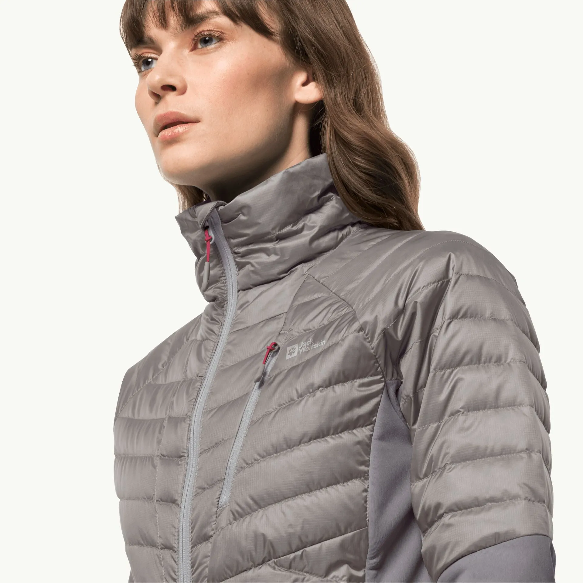 Jack Wolfskin Nebelhorn Women's Down Hybrid Jacket - Seagull