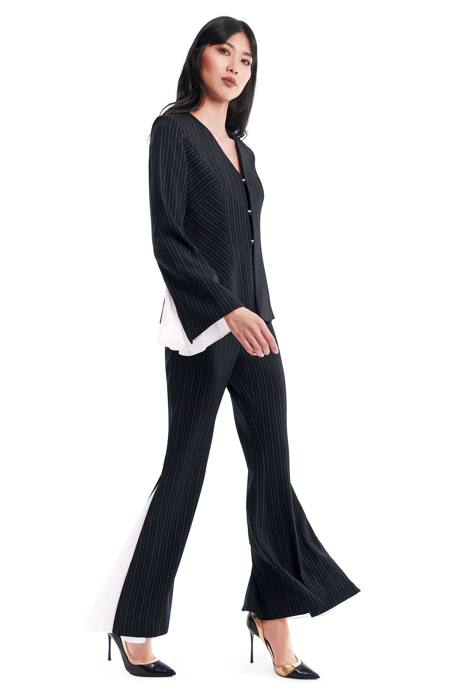 Jodi Pinstripe Trousers