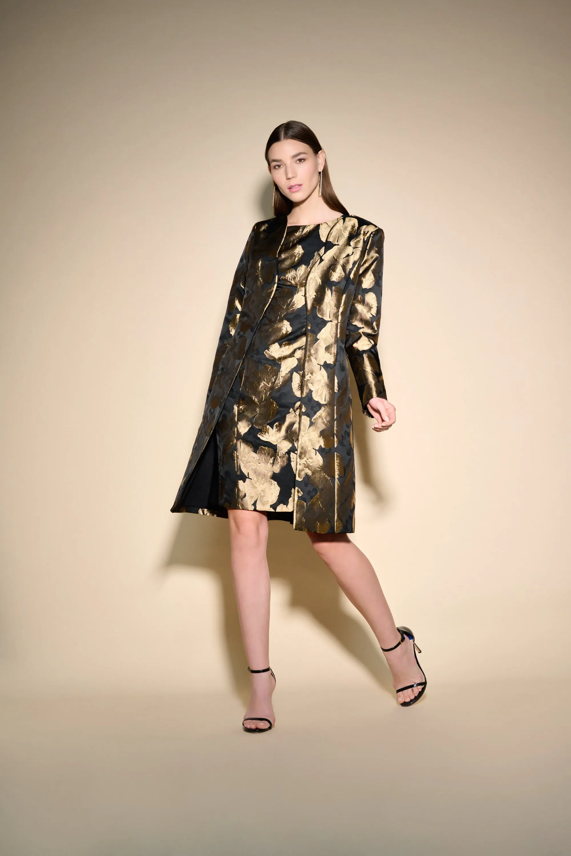 Joseph Ribkoff Printed Woven Jacquard Coat