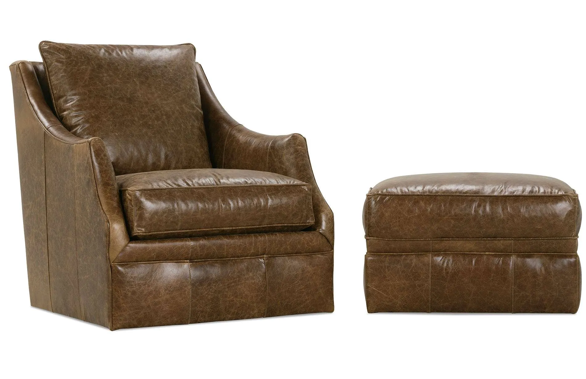 Kara Leather Swivel Chair