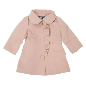 Korango Frill Overcoat Dusty Pink