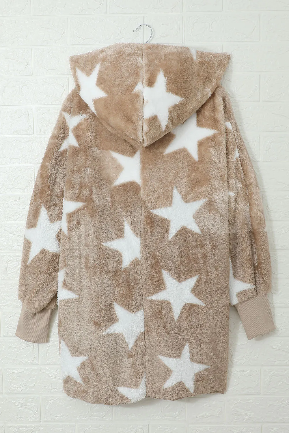 Lapel Collar Scatter Star Fuzzy Coat