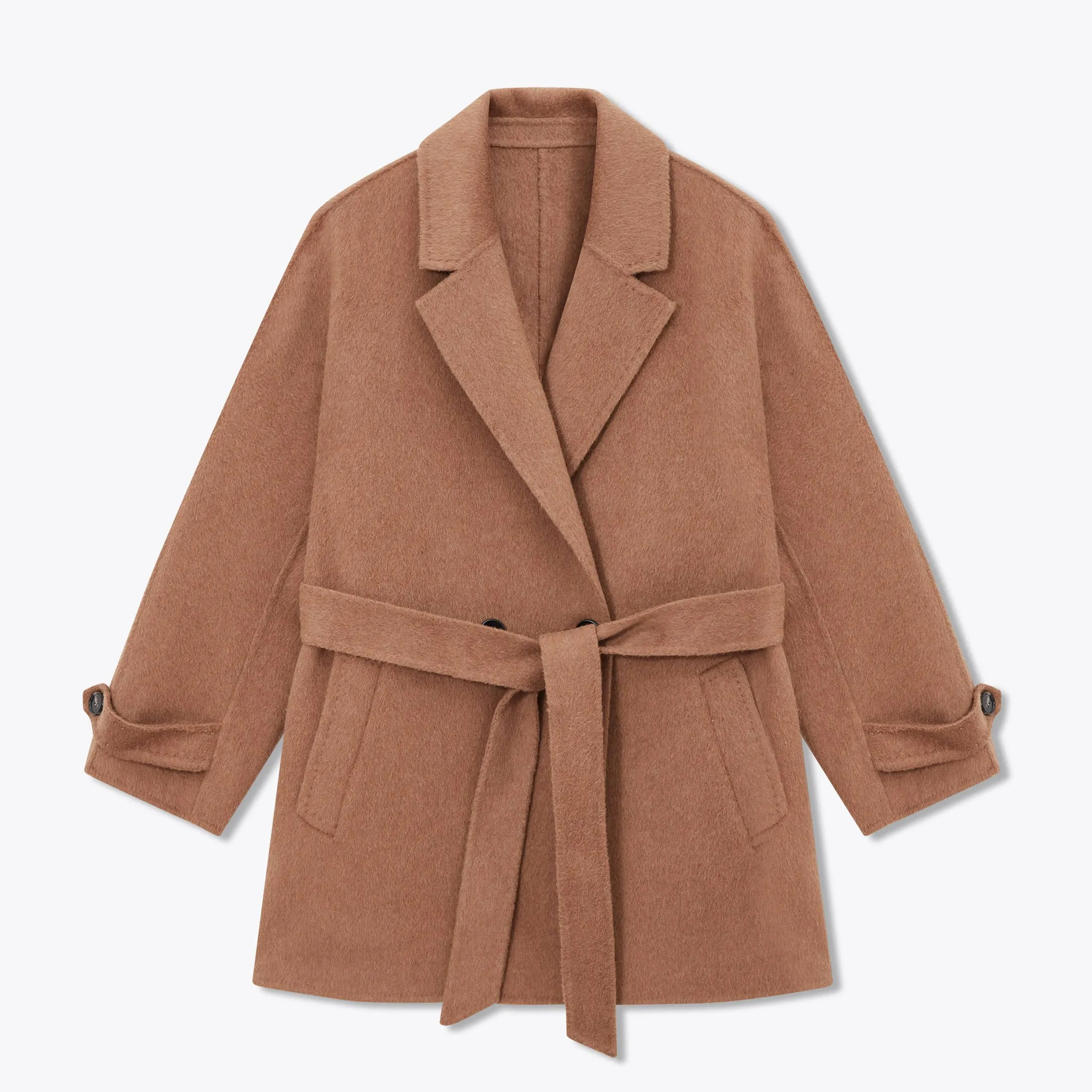 LILY Camel Wool-Blend Coat