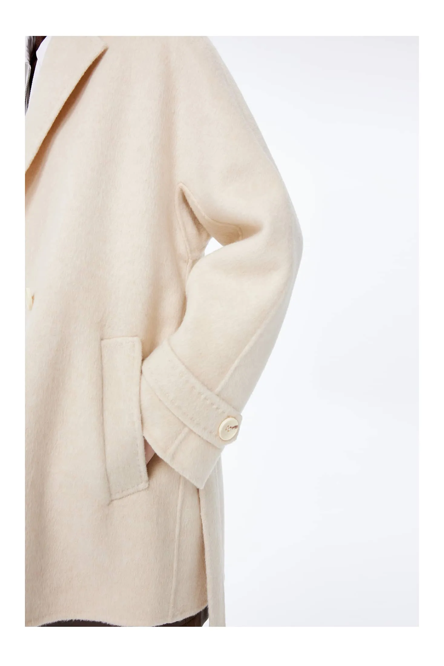 LILY Camel Wool-Blend Coat