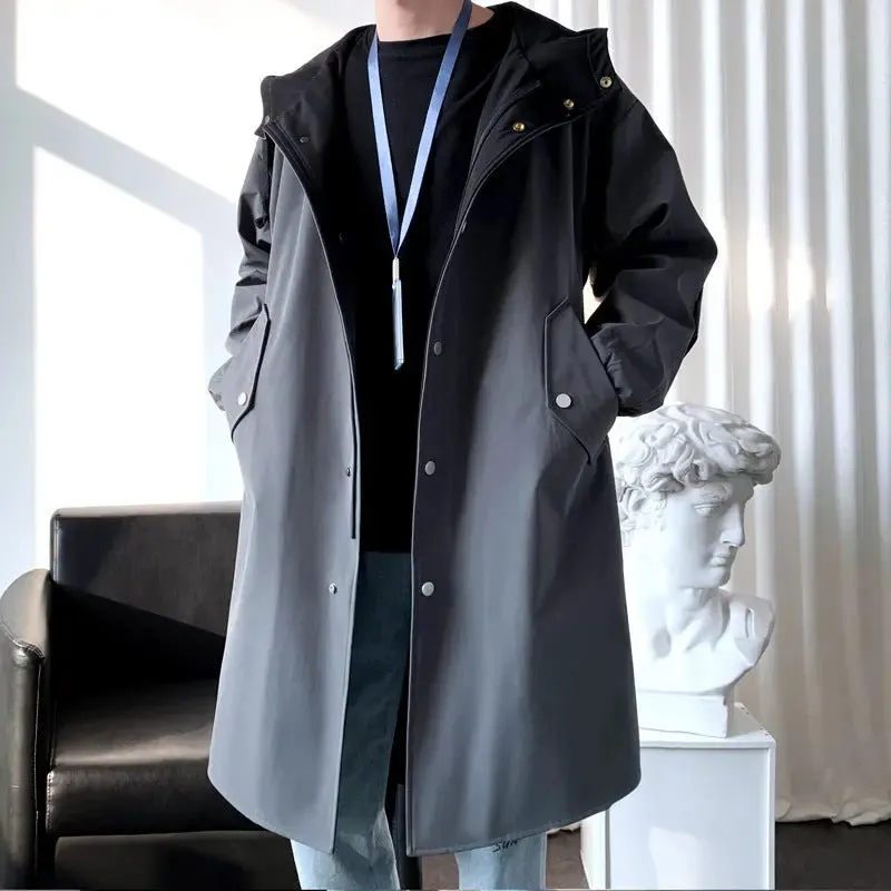 Men's British Style Coat Cloak Mid-length jacket