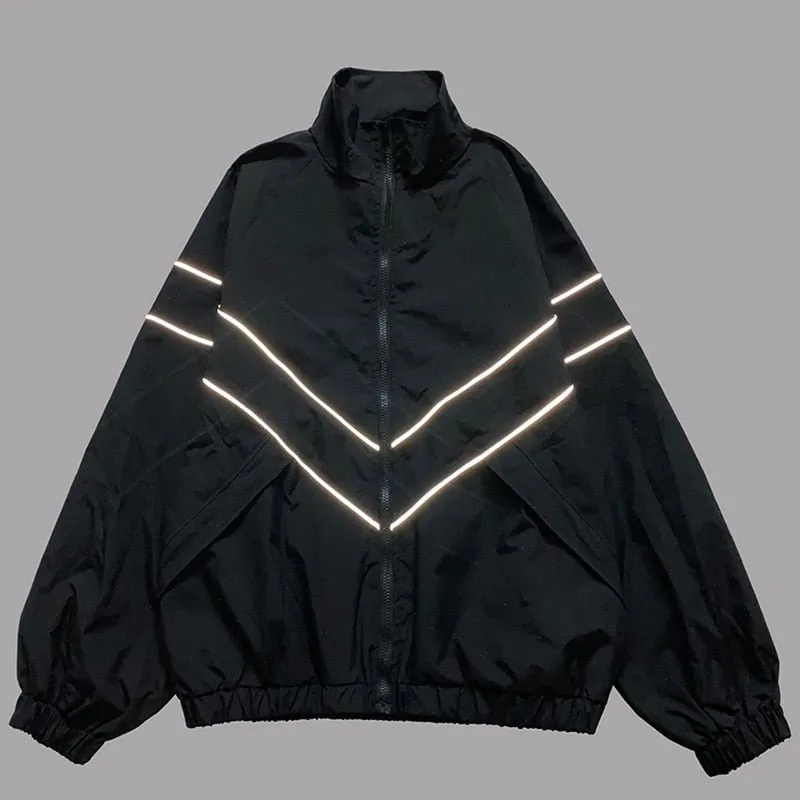 Men's Reflective Striped Jacket