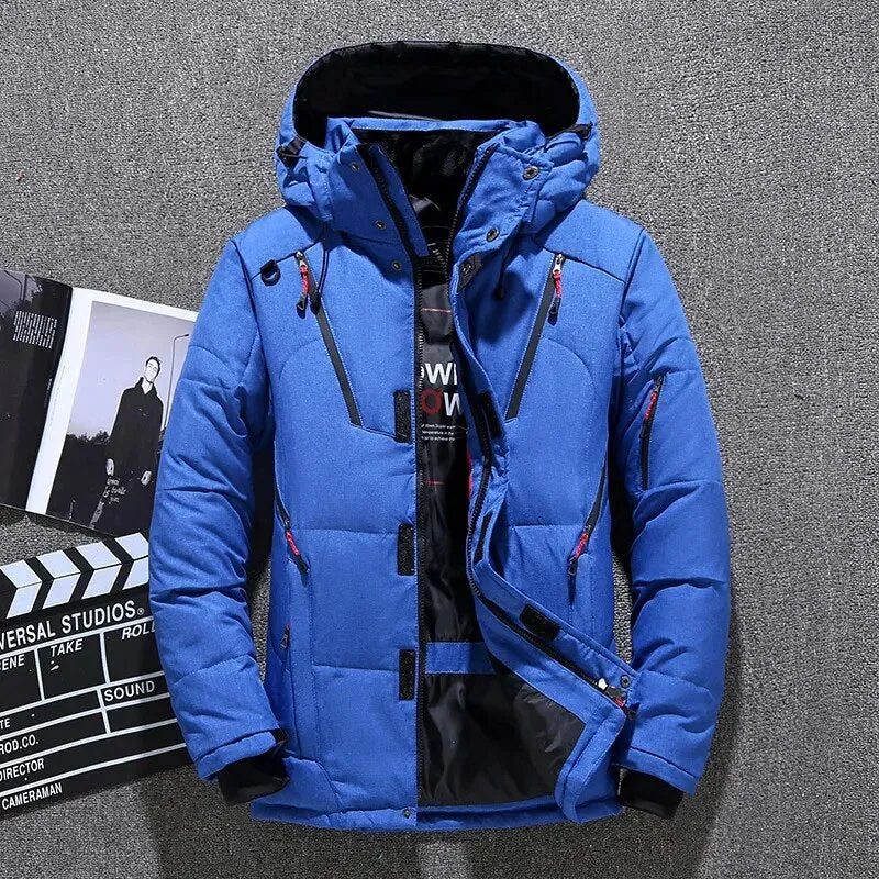 Men's Skiing Down Jacket and Bibs Pants Set