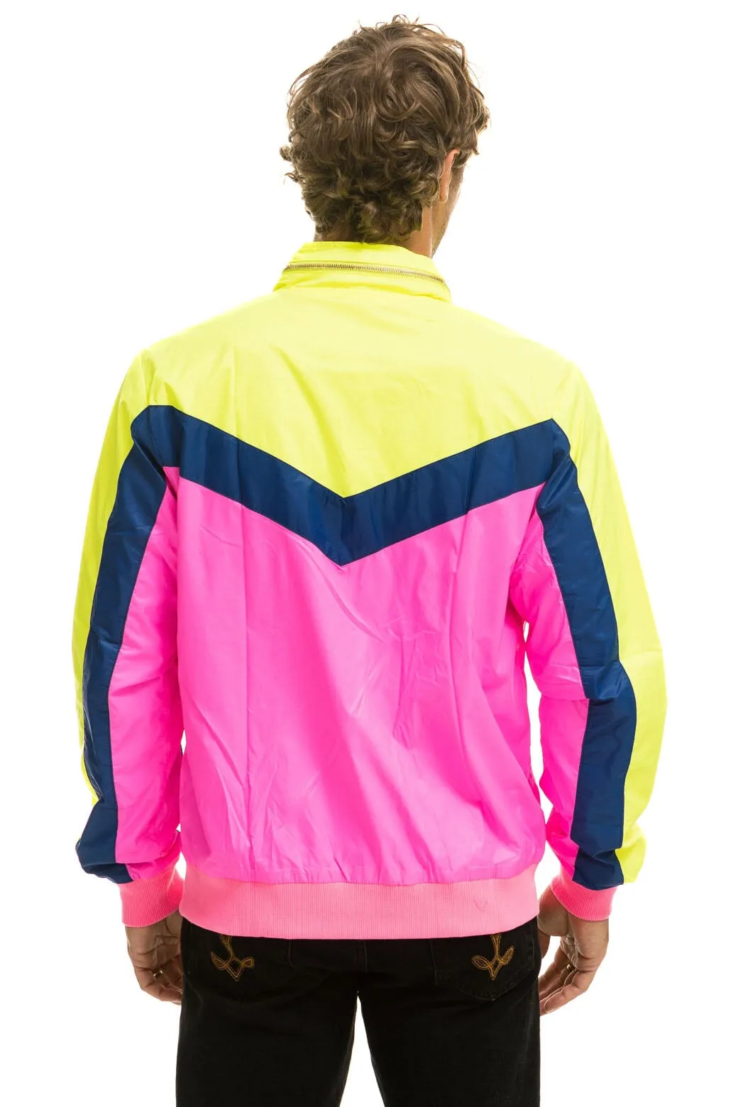 MEN'S WINDBREAKER JACKET - NEON PINK