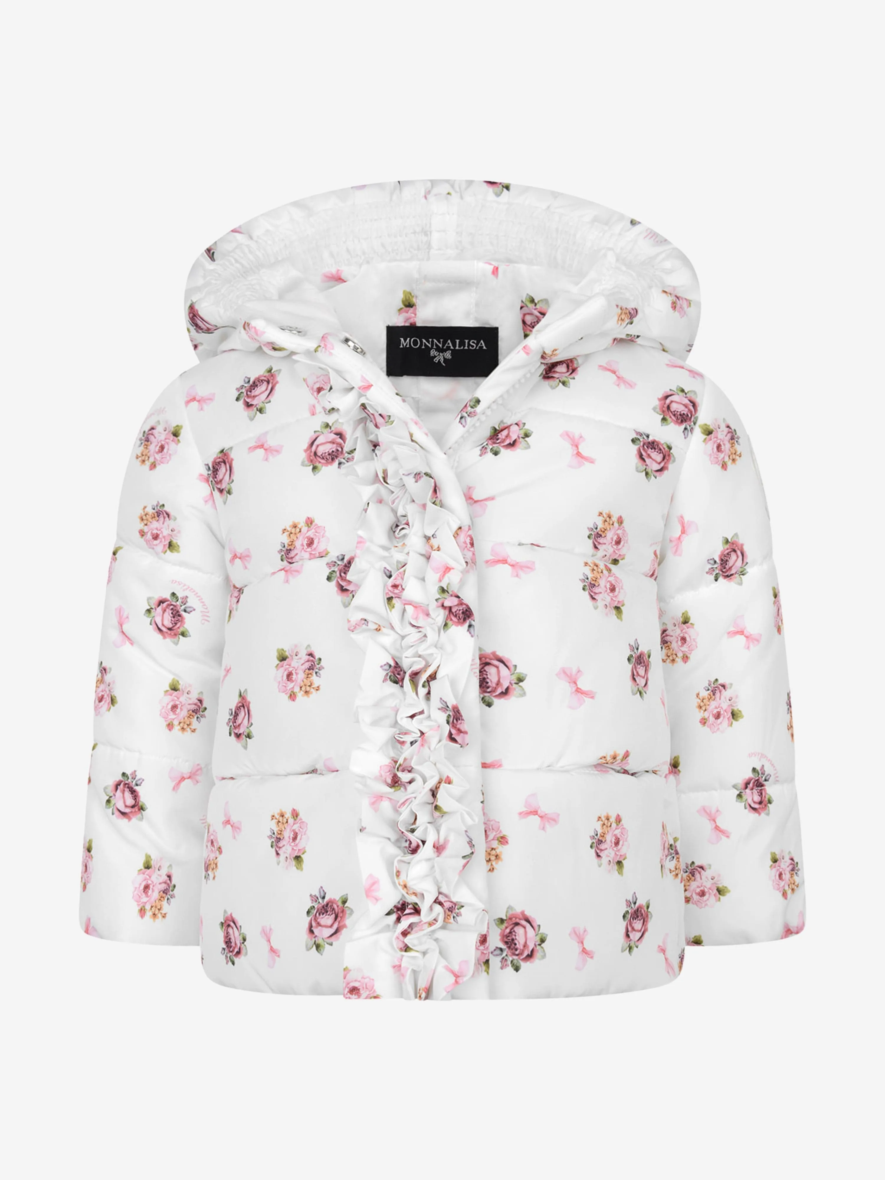 Monnalisa Baby Girls Floral Down Padded Coat