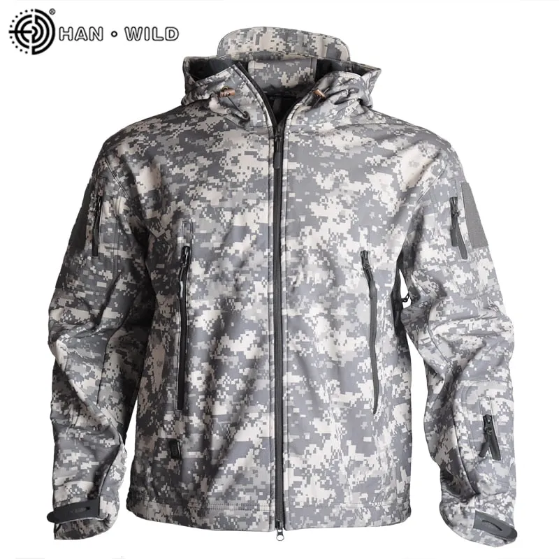 Nsqured "Tactical Camo Shield" Men's Military Fleece Jacket