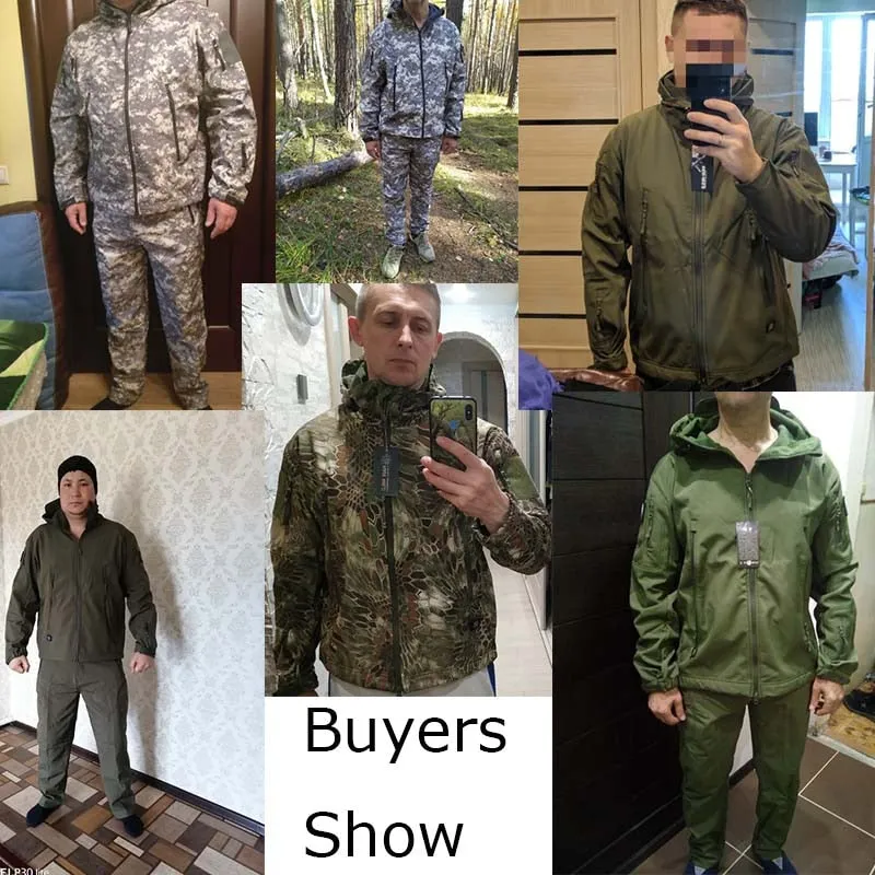 Nsqured "Tactical Camo Shield" Men's Military Fleece Jacket