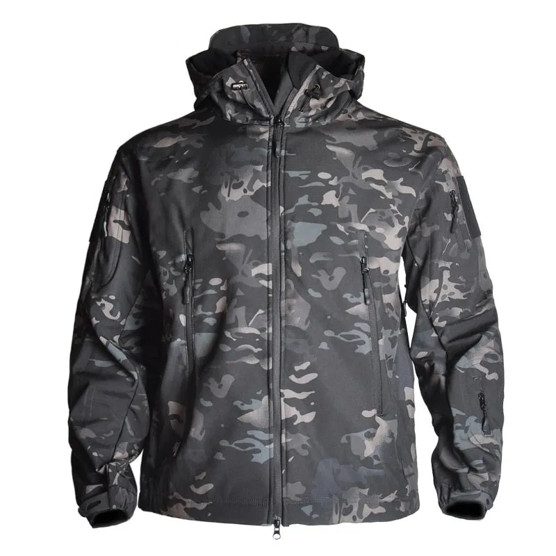 Nsqured "Tactical Camo Shield" Men's Military Fleece Jacket