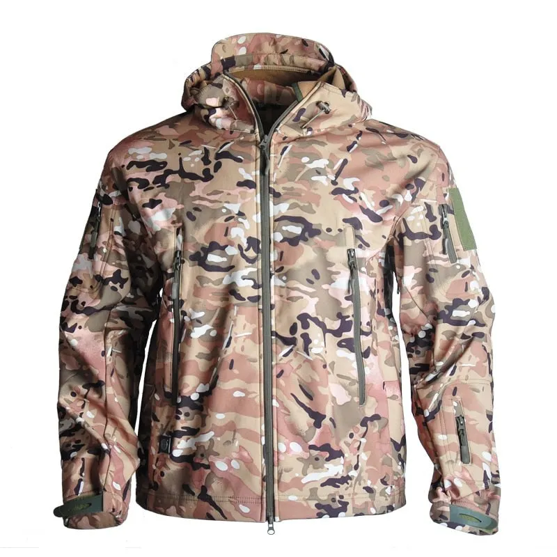 Nsqured "Tactical Camo Shield" Men's Military Fleece Jacket