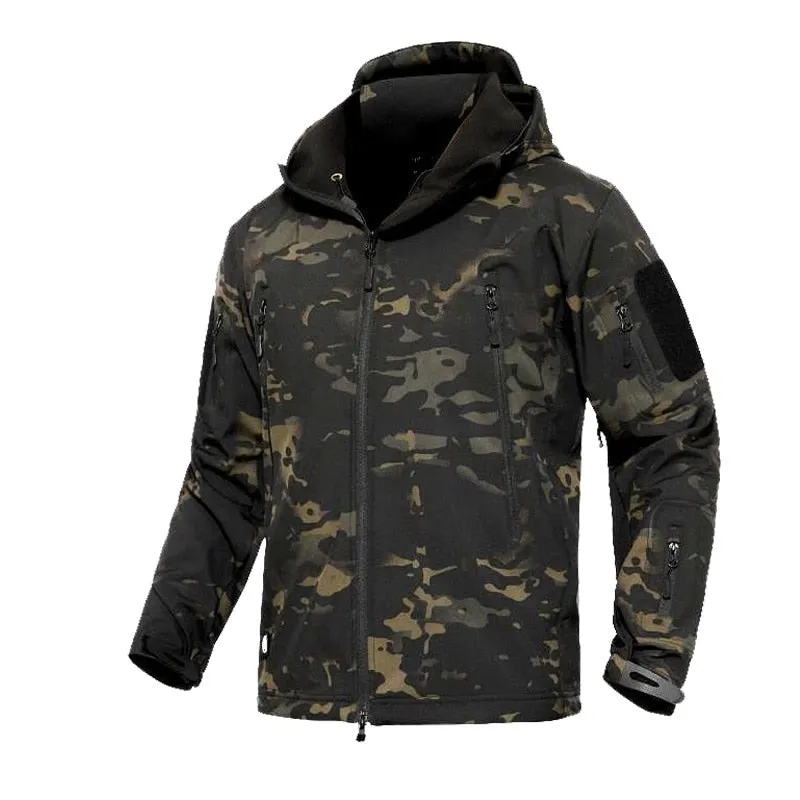 Nsqured "Tactical Camo Shield" Men's Military Fleece Jacket