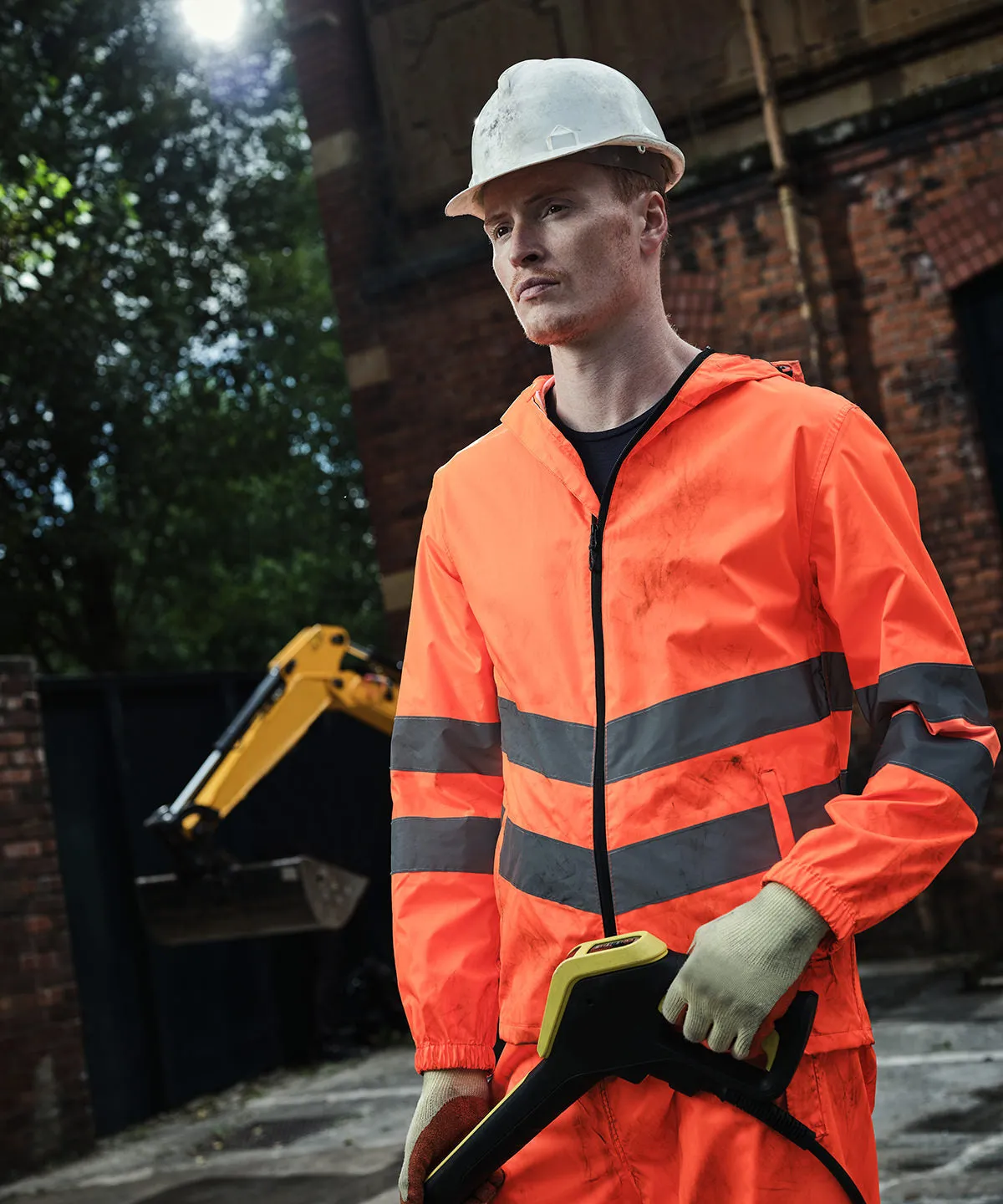 Orange - High-vis pro pack-away jacket