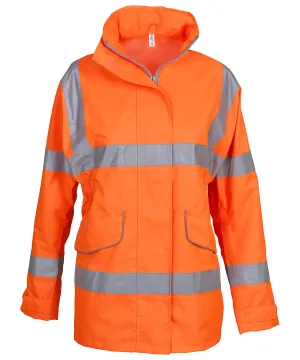 Orange - Women's hi-vis executive jacket (HVP189)