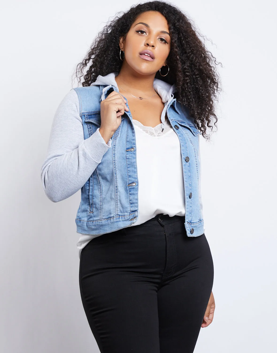 Plus Size City Girl Denim Jacket