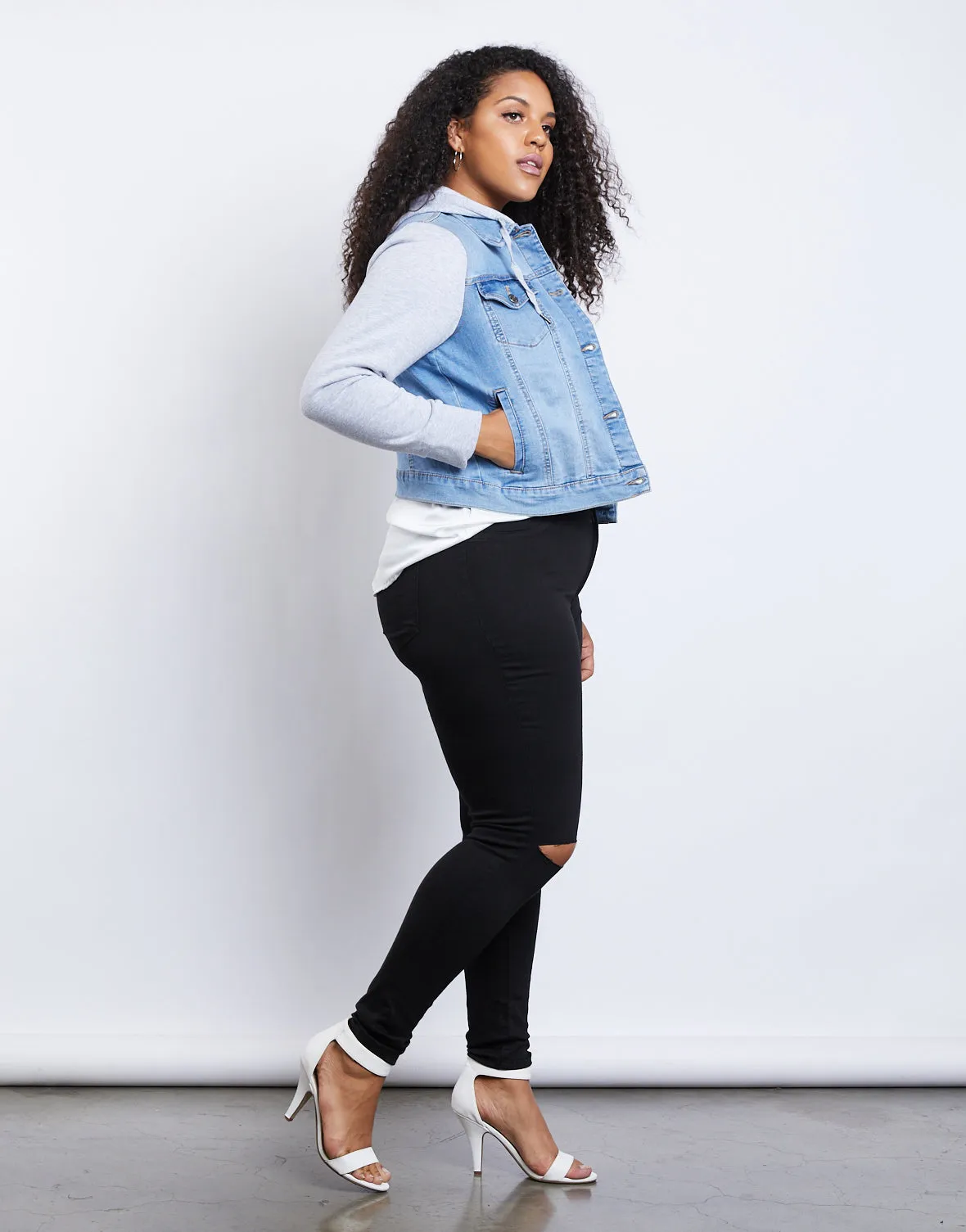 Plus Size City Girl Denim Jacket