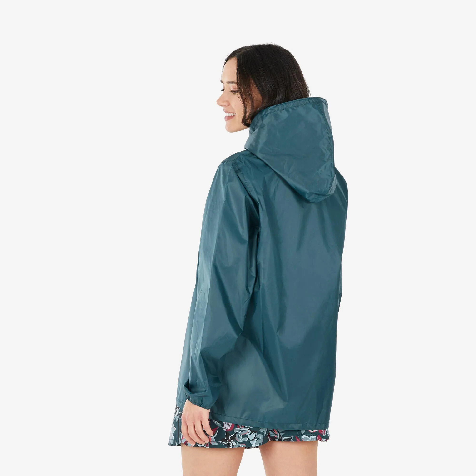 Quechua Women's Raincut 1 2 Windproof and Water-repellent Rain Jacket