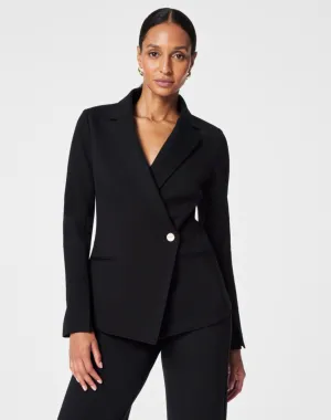 Spanx Perfect Asymmetrical Tailored Blazer Black