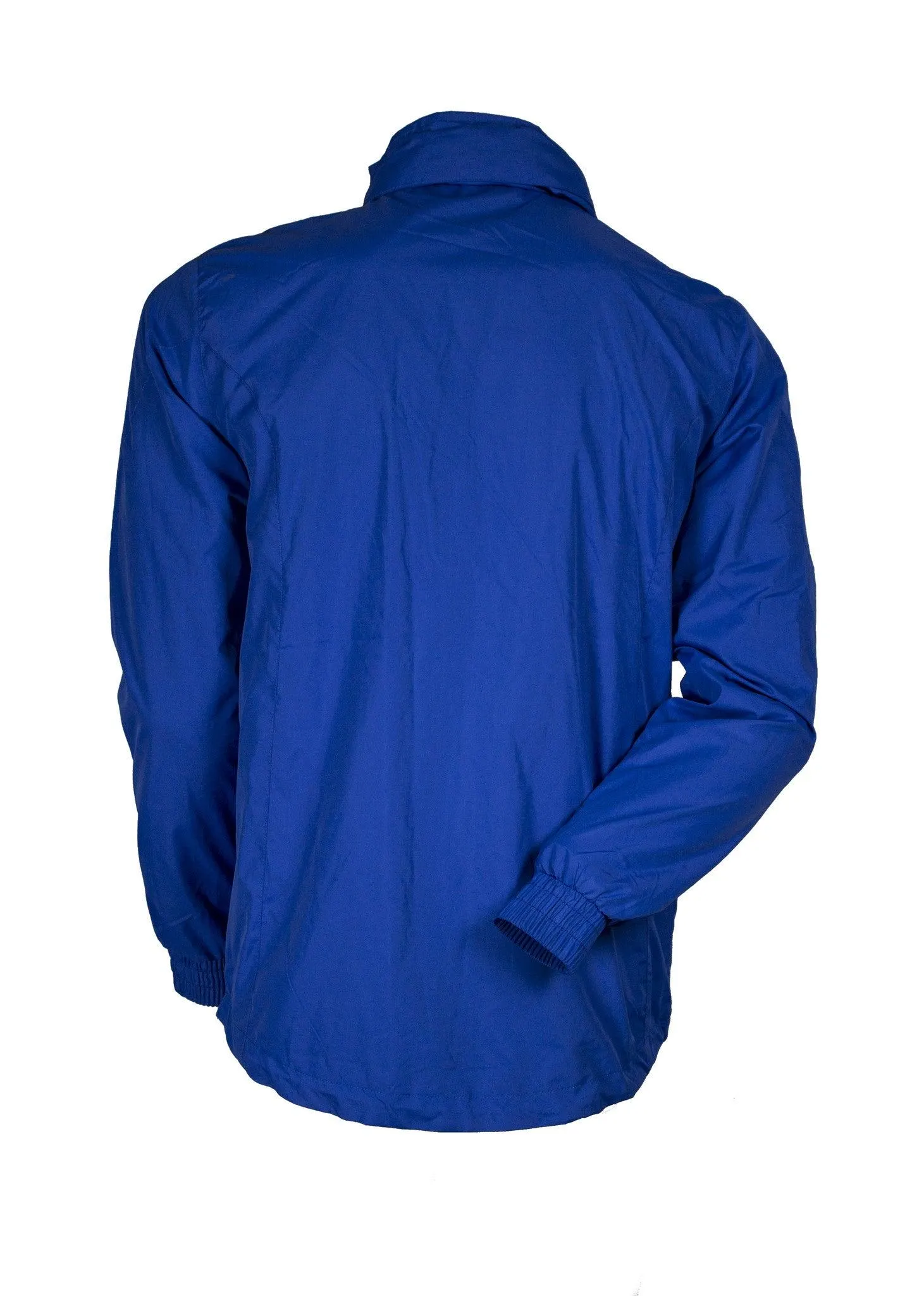 SPRAY JACKET WITH WHITE ZIP TRIM - ROYAL BLUE