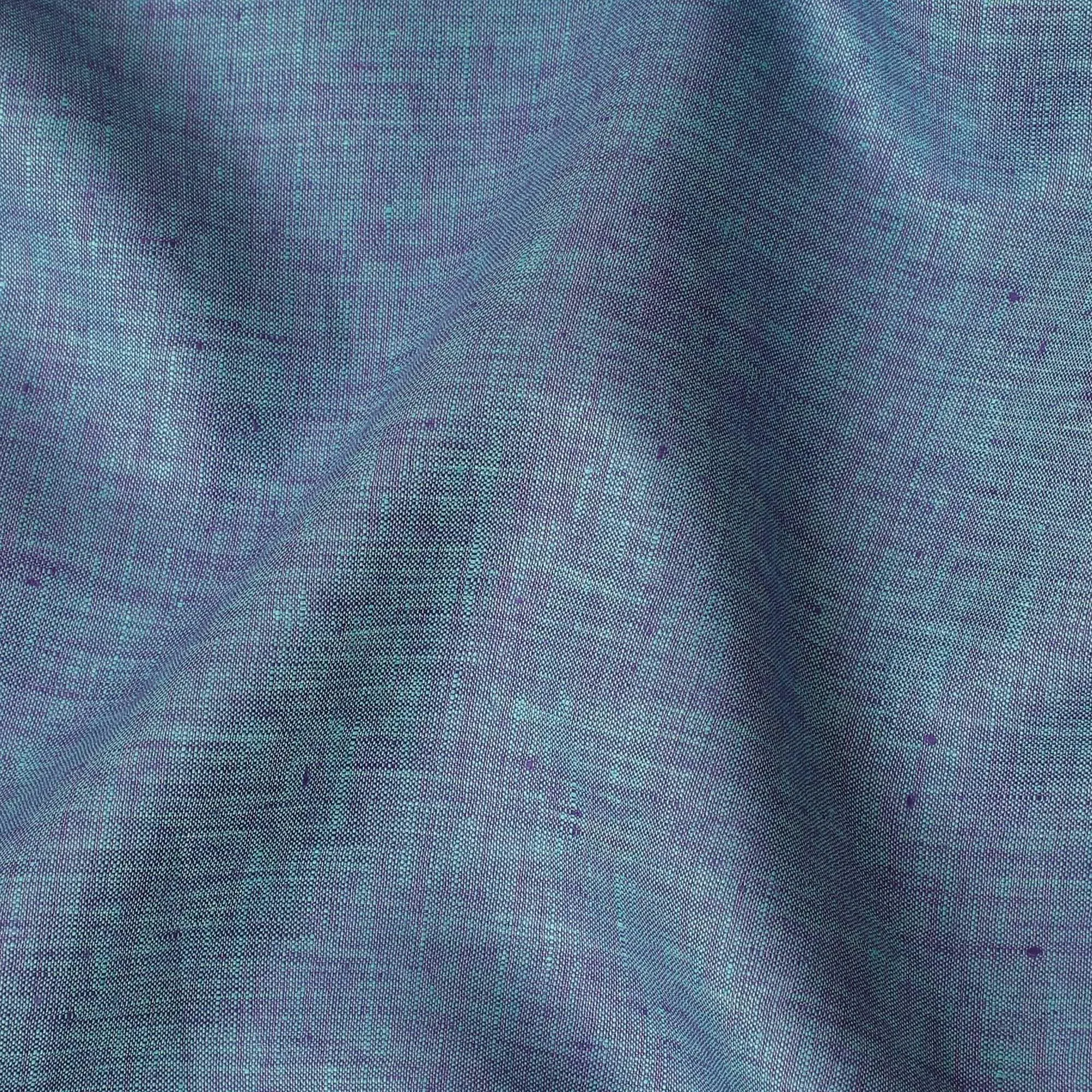 Steel blue Plain Premium pure linen fabric 60Lea-D15886