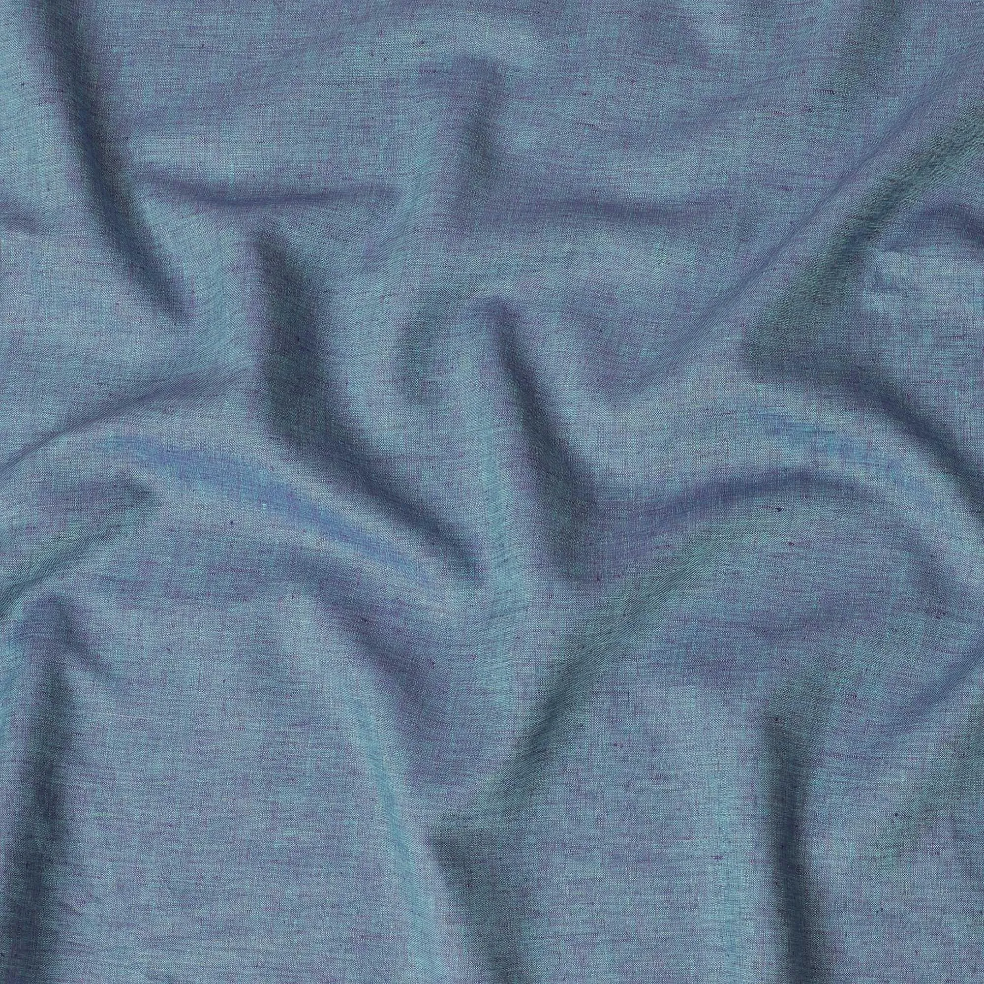 Steel blue Plain Premium pure linen fabric 60Lea-D15886