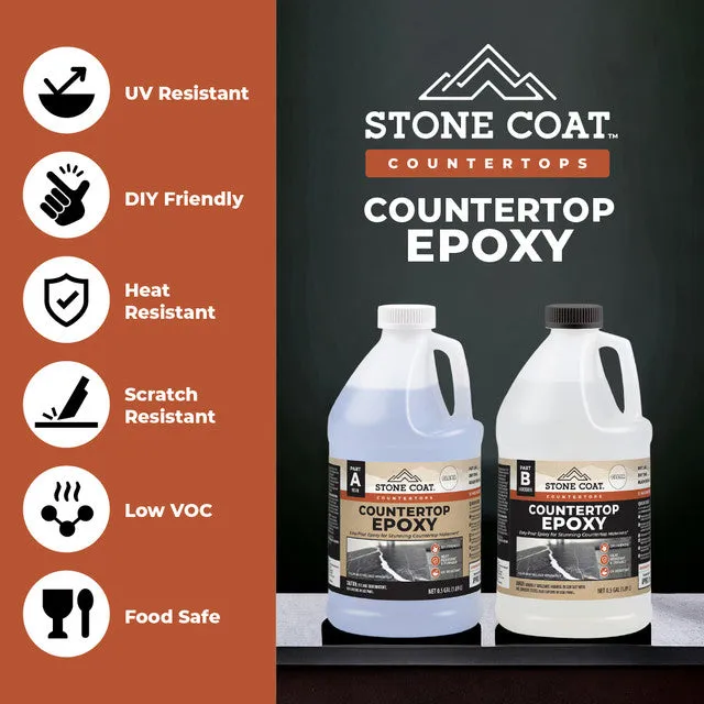 Stone Coat Countertops - Epoxy Resin Kit  1 : 1 by Volume - HEAT RESISTANT