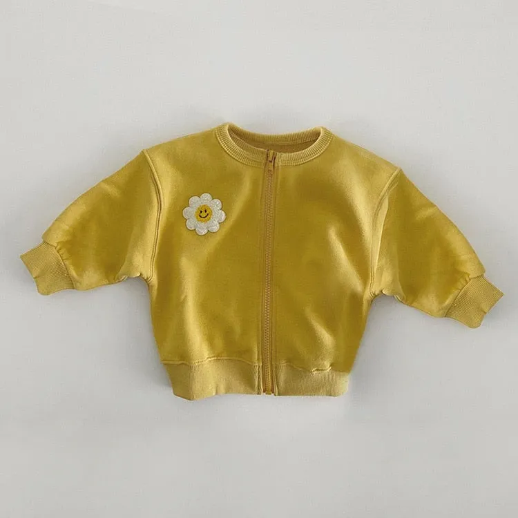 Sun Flower Zippered Jacket