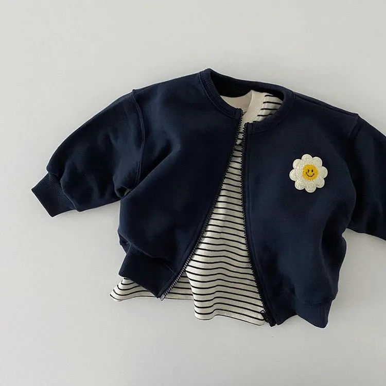 Sun Flower Zippered Jacket